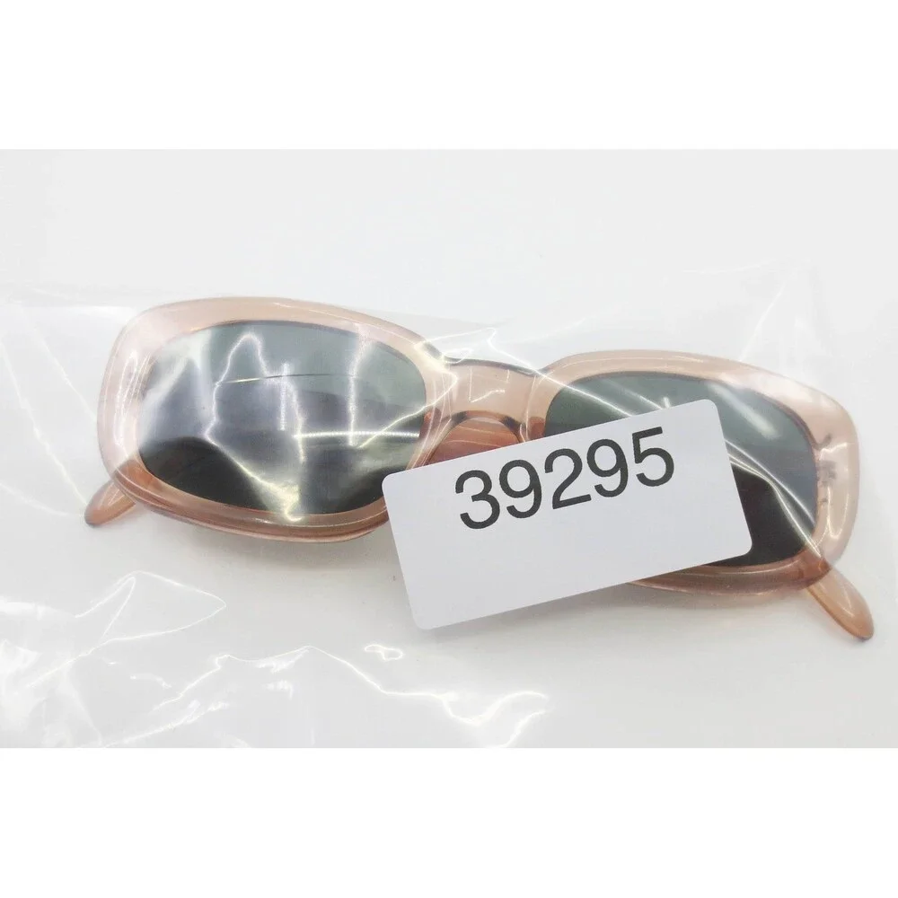 Fratelli Lozza 1041 Sunglasses Peach Amber Rectangle Made in Italy Vintage 09F
